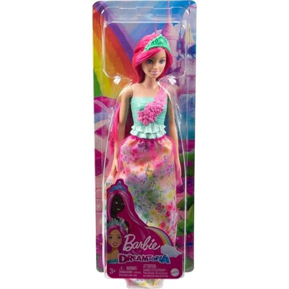 Barbie Dreamtopia Royal Doll with Dark-Pink Hair - Wearing Removable Skirt - Picture 1 of 6